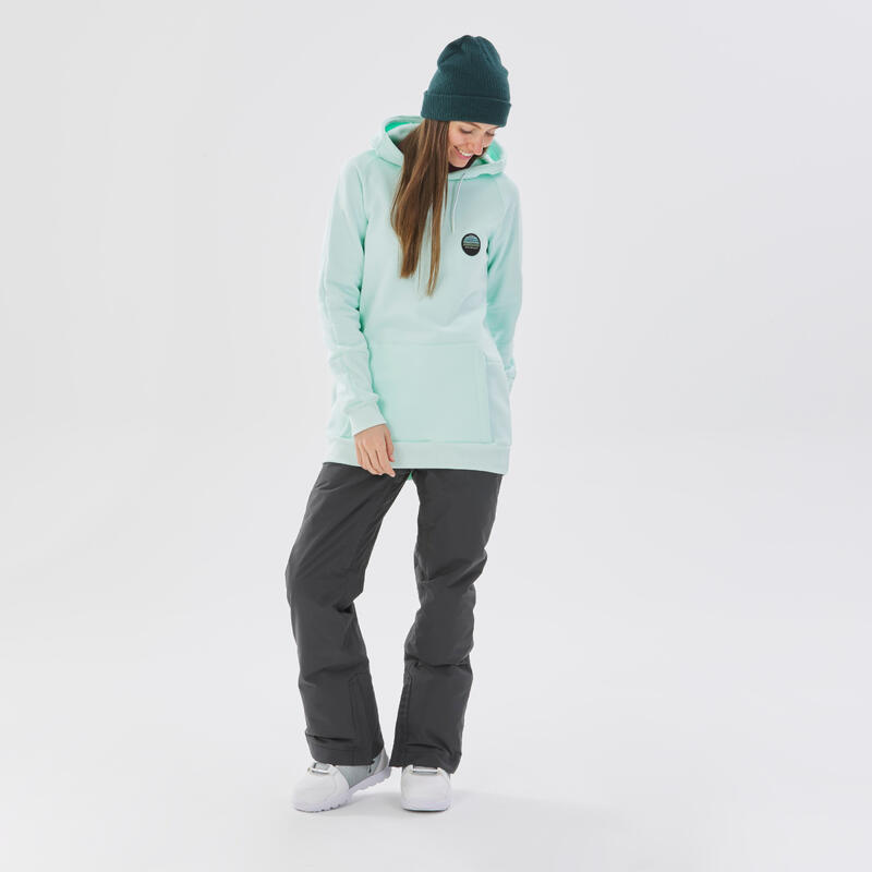Kadın Snowboard Kapüşonlu Sweatshirt - Yeşil - SNB HDY