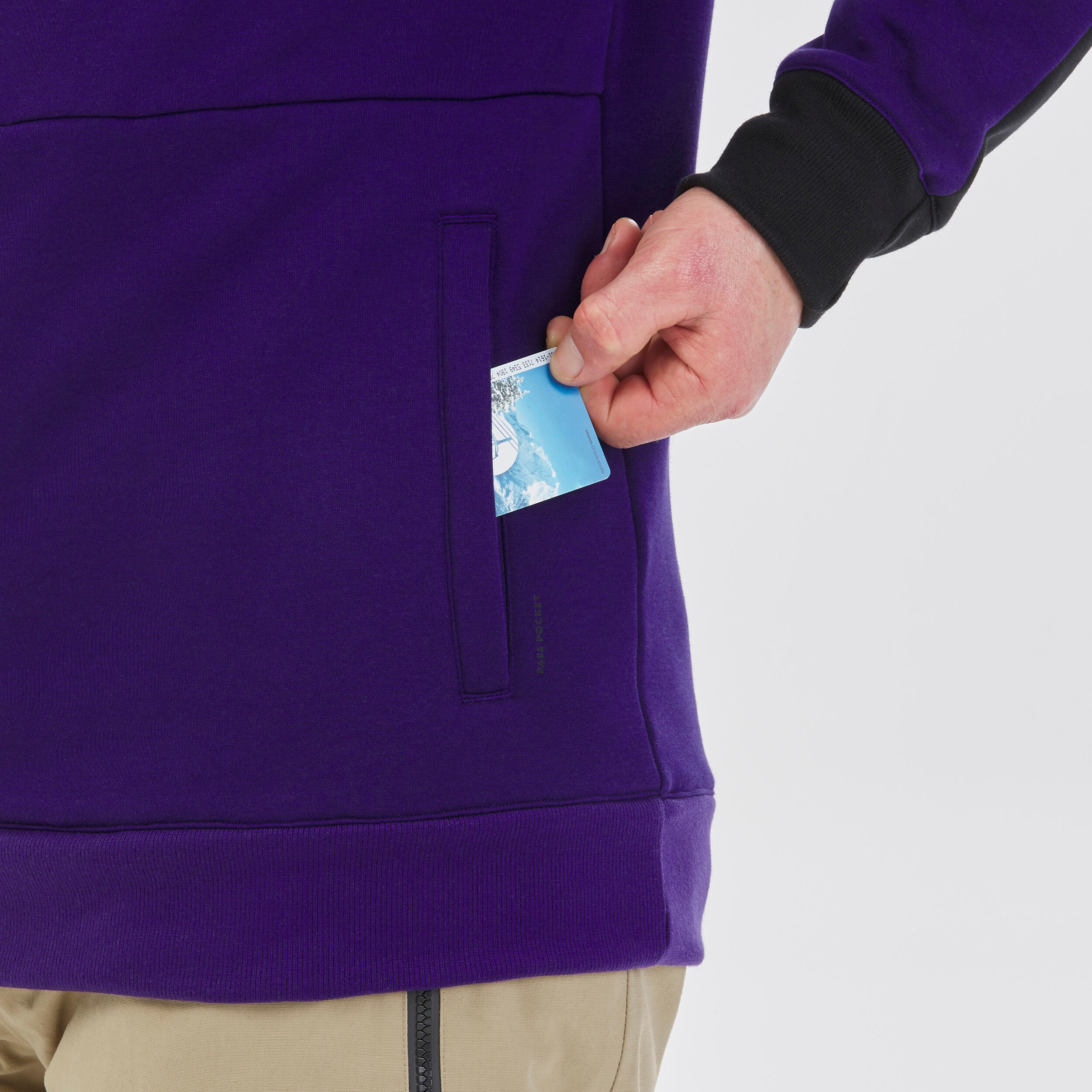 Men's Hooded Snowboard Sweatshirt - SNB HDY Purple 8/8