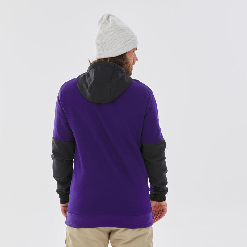 Herenhoodie voor snowboarden SNB HDY paars