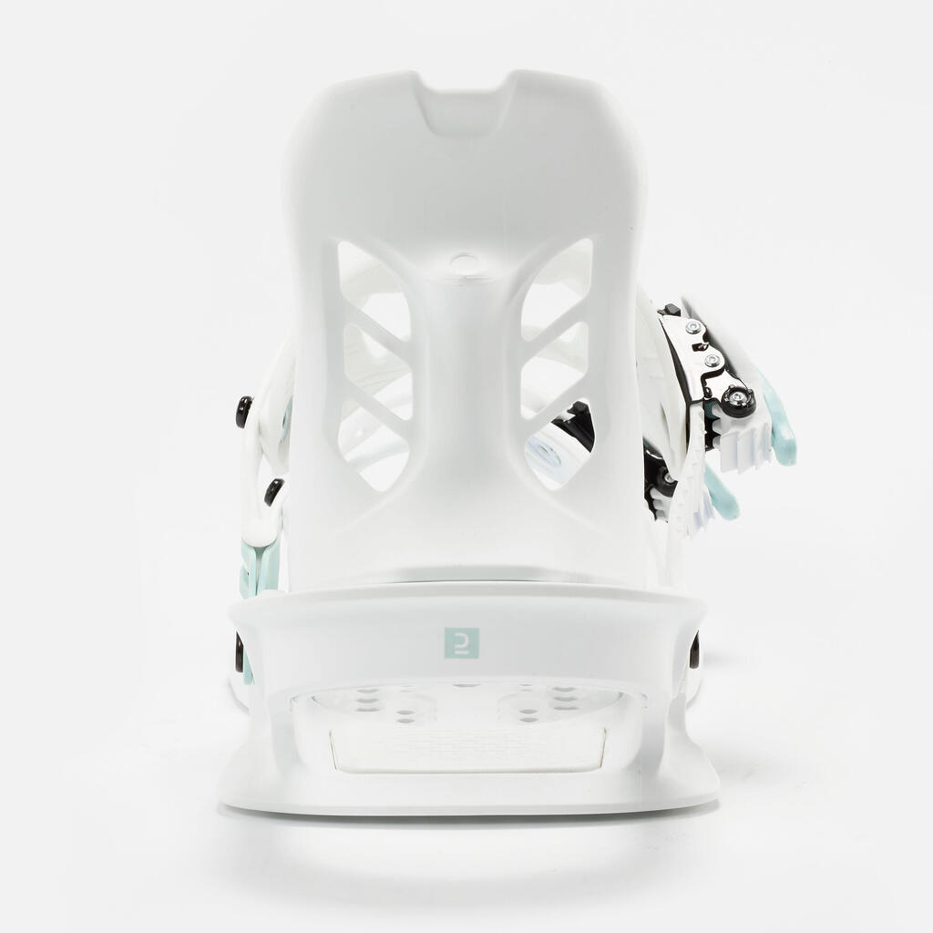 Women's On/Off Piste Snowboard Bindings - SNB 100 White