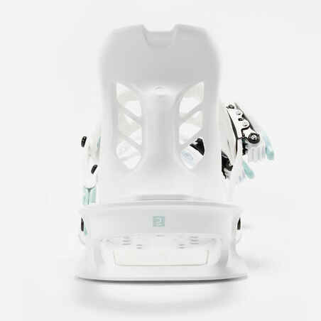 Women's On/Off Piste Snowboard Bindings - SNB 100 White