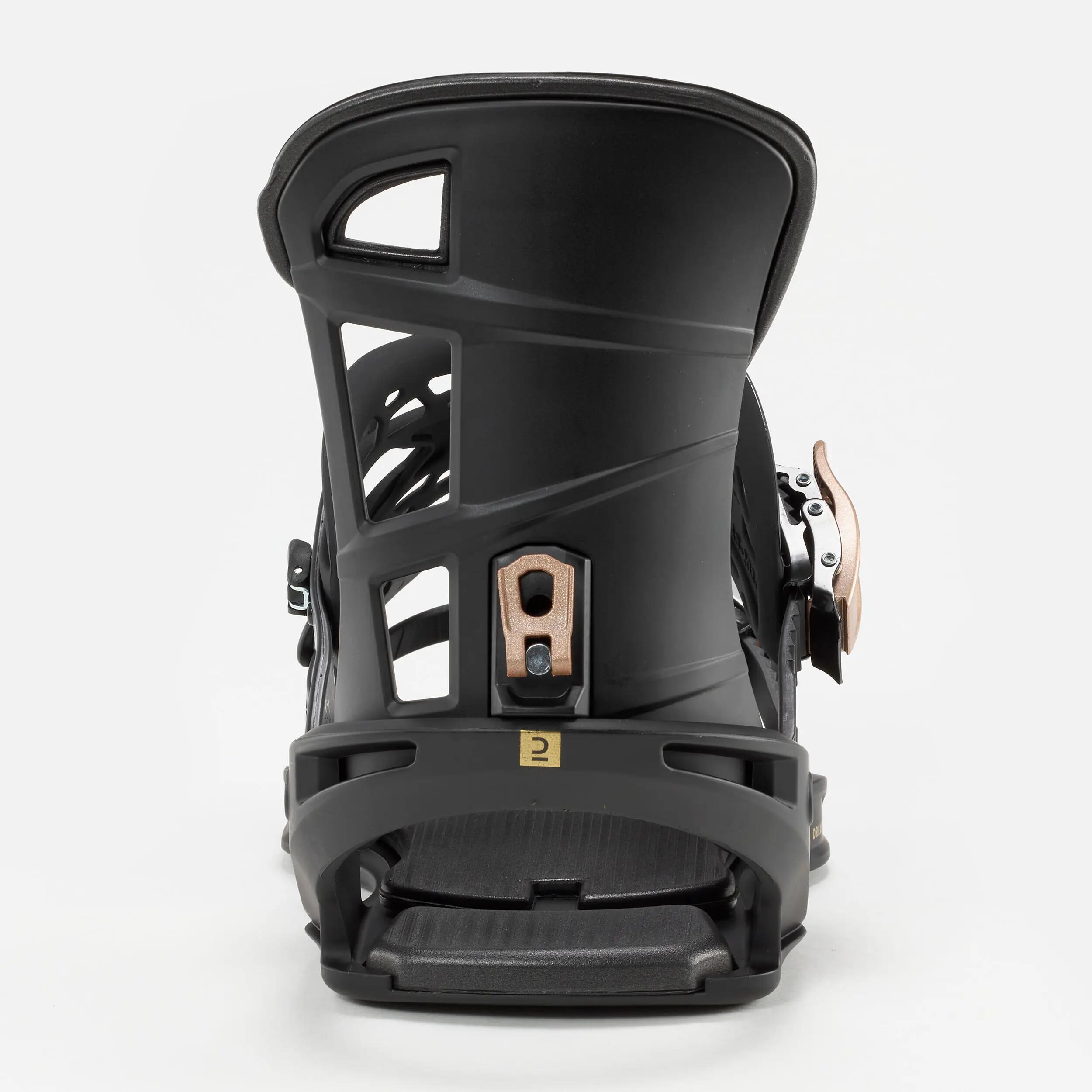 Legături snowboard all mountain/freestyle snb 500 negru, adulți 14/26