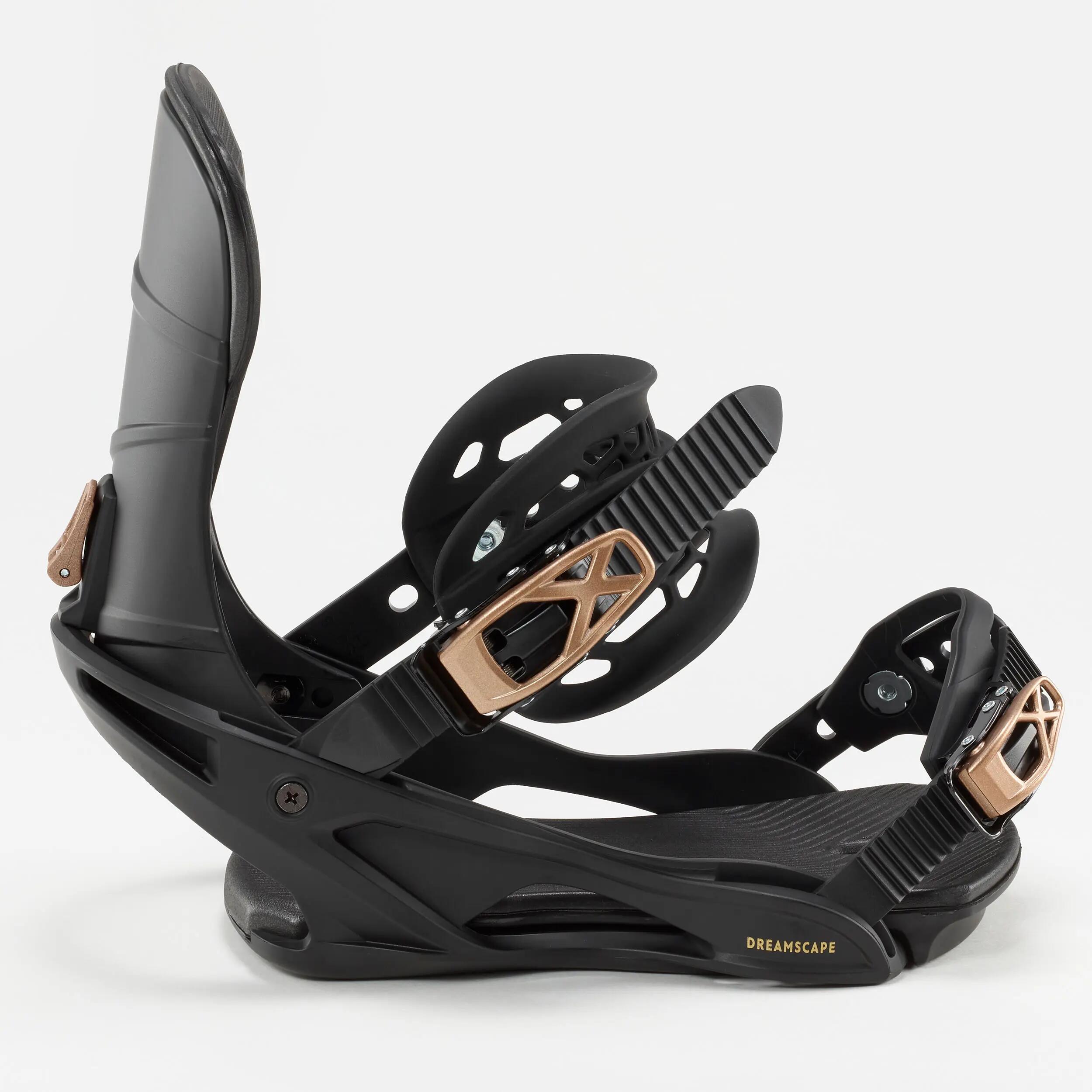 Legături snowboard all mountain/freestyle snb 500 negru, adulți 13/26