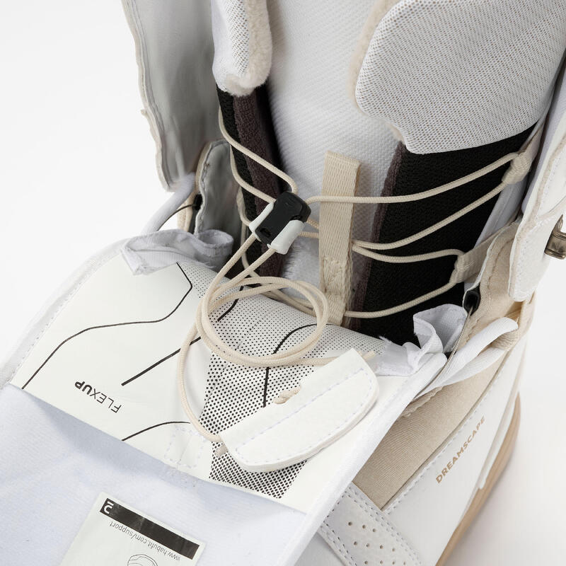 Chaussures de snowboard femme hybrid, flex moyen - Endzone blanches