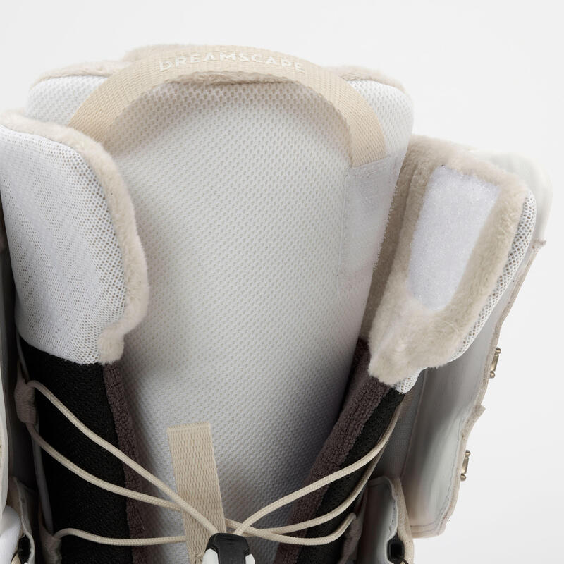 Botas de snowboard mulher hybrid, flex médio - Endzone branco