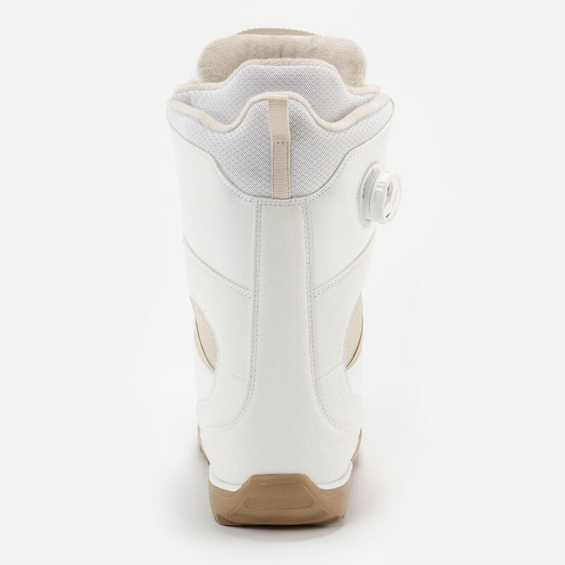 Botas de snowboard mulher hybrid, flex médio - Endzone branco