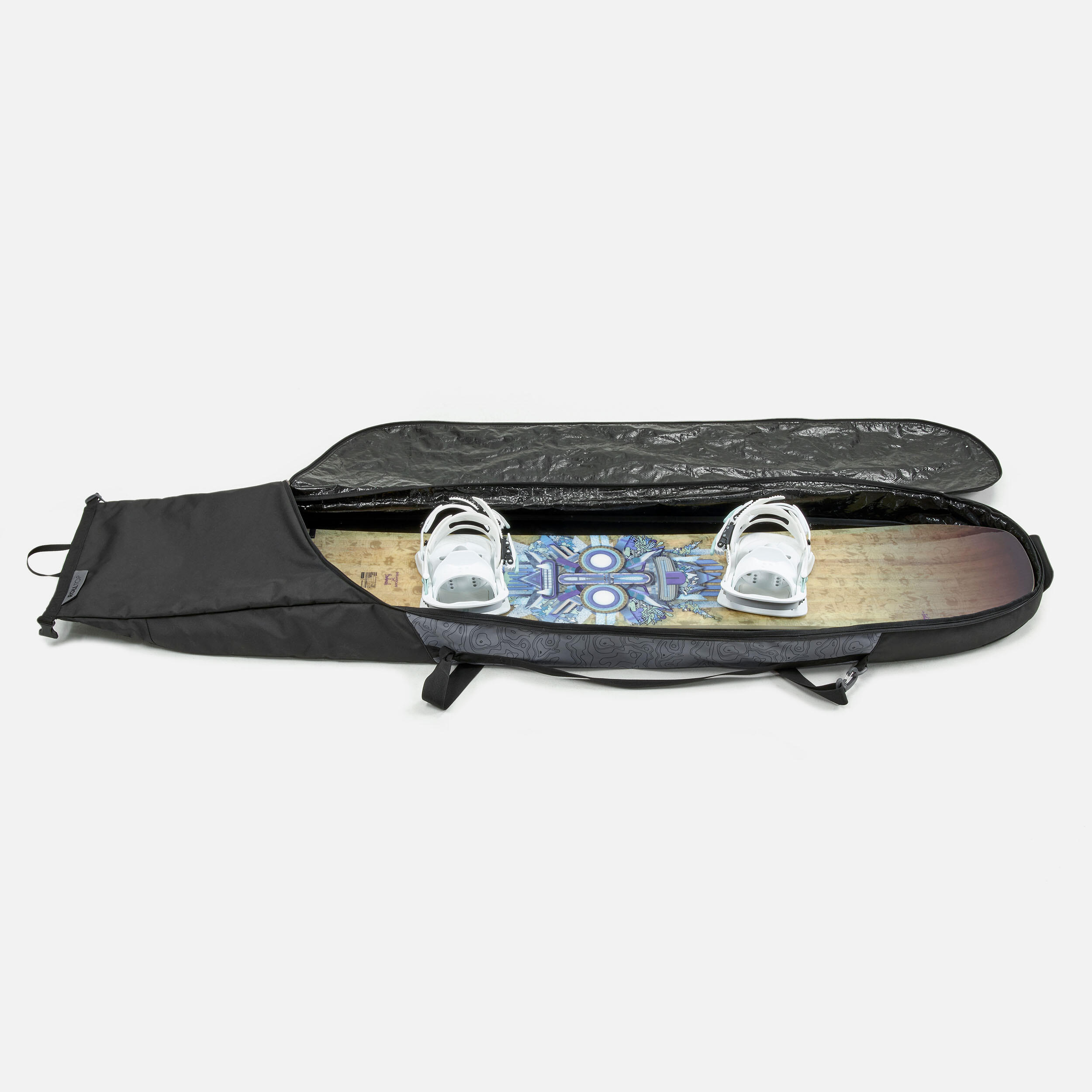 Borsa da viaggio per snowboard da 142 a 170 cm, con portage - nero