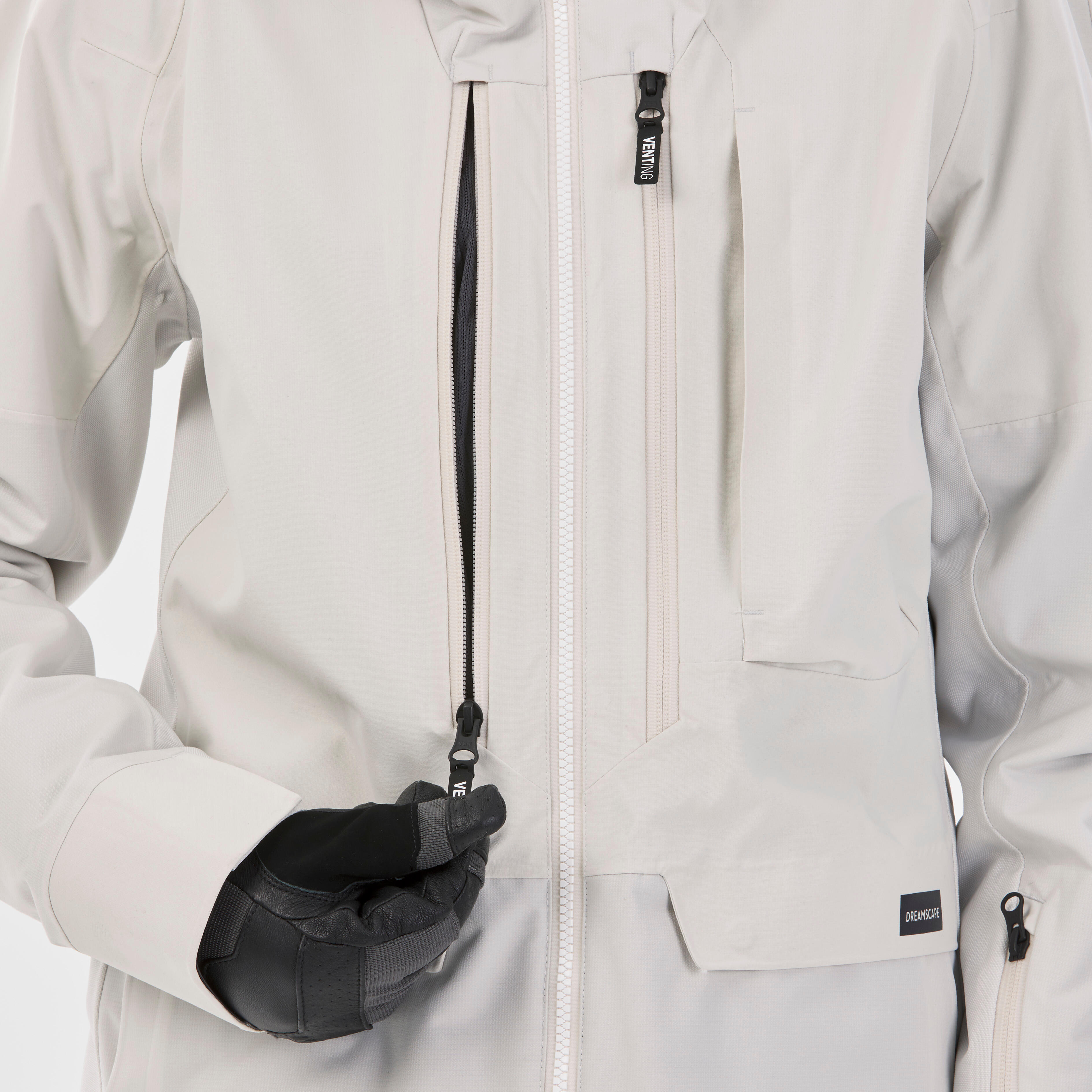 Women’s 3in1 Snowboard Jacket SNB 900 Beige Pearl beige