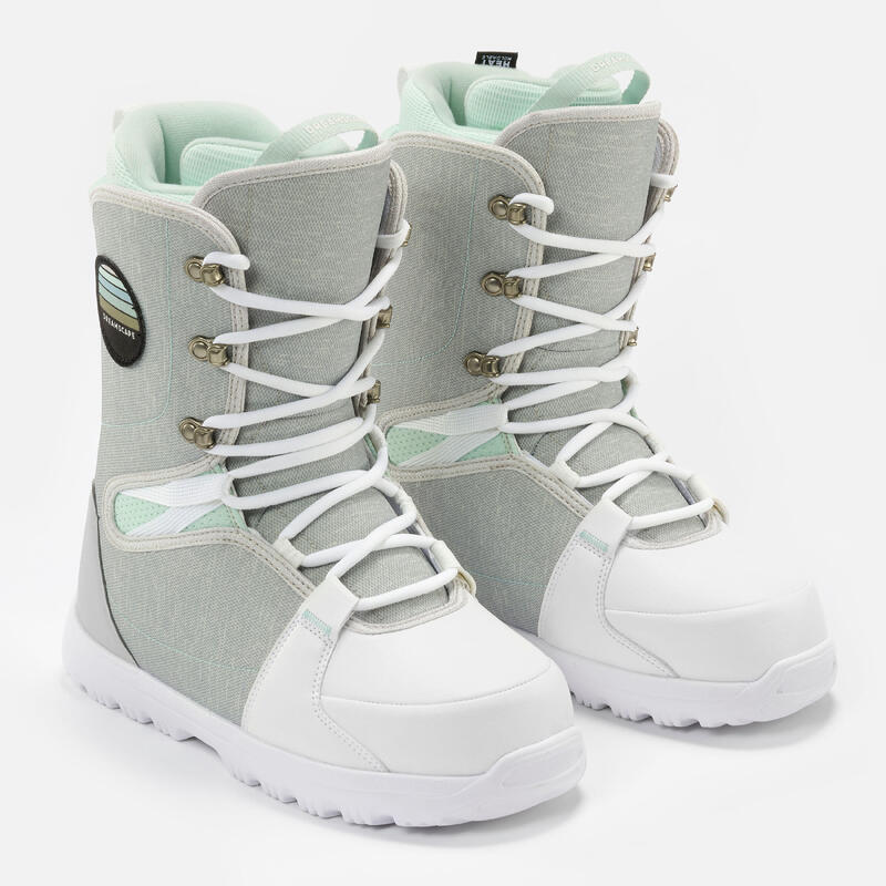 Botas de Snowboard Mulher principiante SNB 100 Cinzento