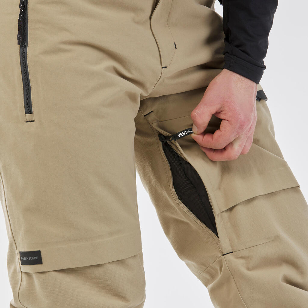 Snowboardhose Herren wasserdicht - SNB 500 khaki 