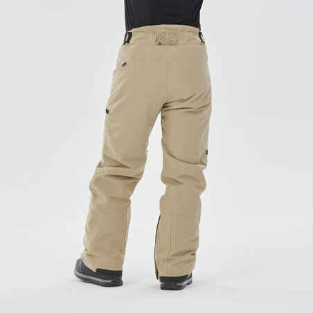 Men's waterproof snowboard trousers - SNB 500 - Beige