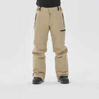 Men's waterproof snowboard trousers - SNB 500 - Beige