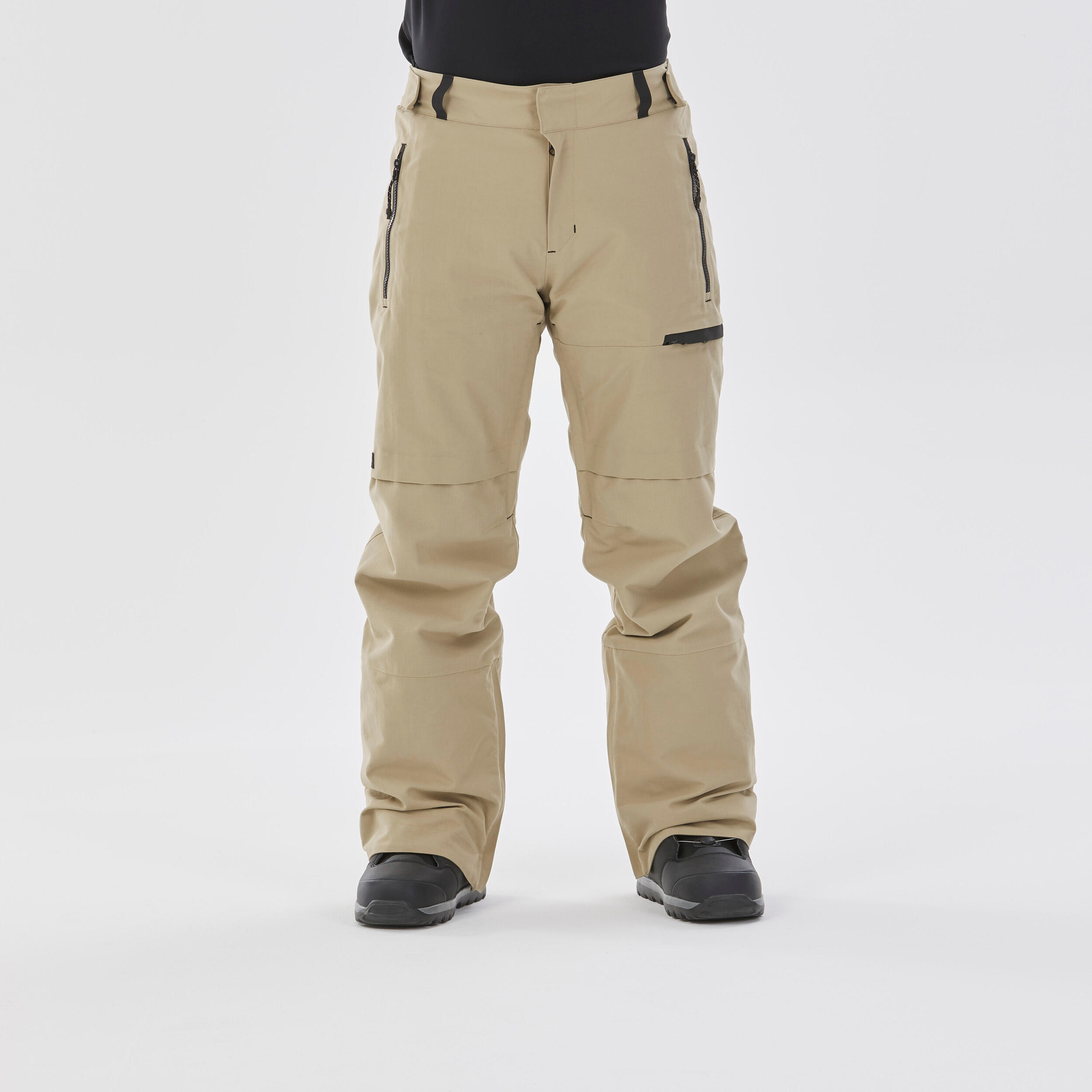 Pantalon Impermeabil Snowboard SNB500 Bej Bărbați barbati imagine noua