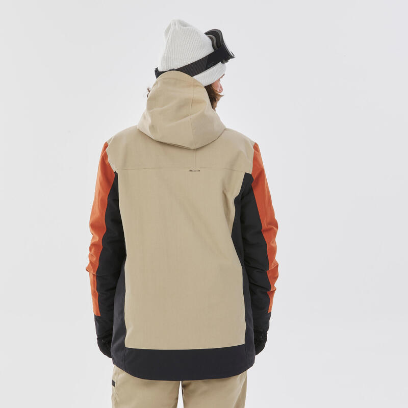 Giacca snowboard uomo SNB 500 tricolore beige