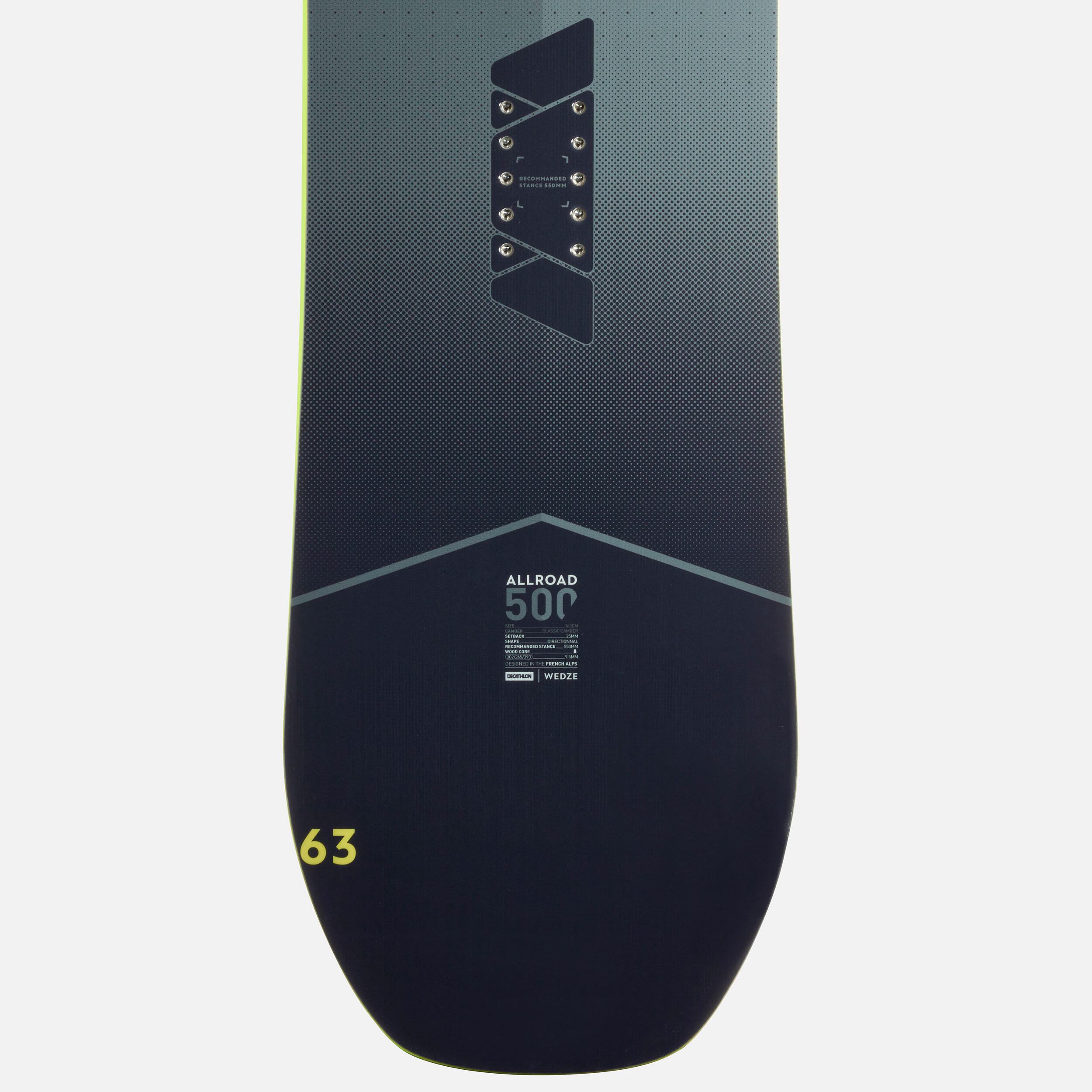 Snowboard freeride uomo ALL ROAD 500 grigio 9/11