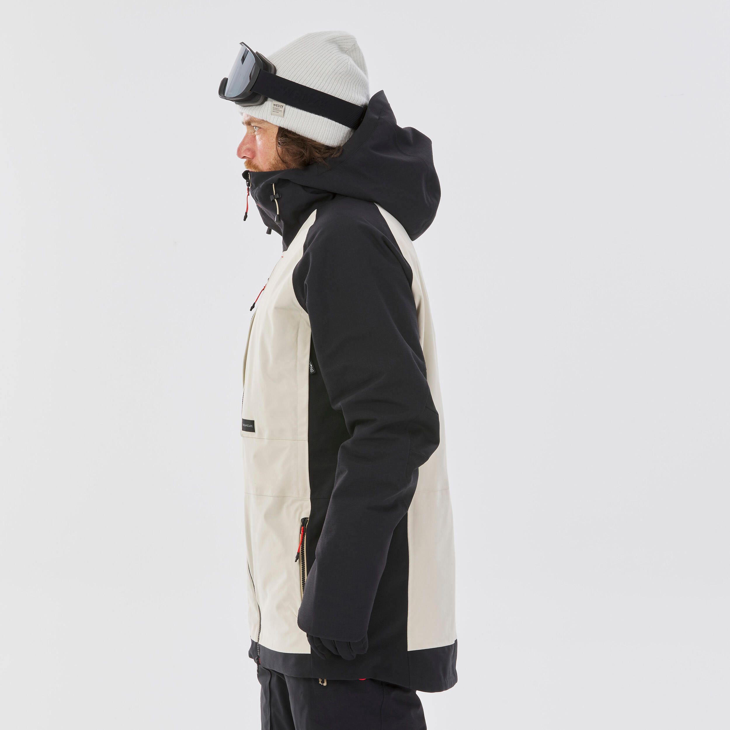 Men's Snowboard Jacket - 900 Beige - DREAMSCAPE