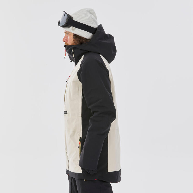 Stevige snowboardjas voor heren SNB 900 UP beige