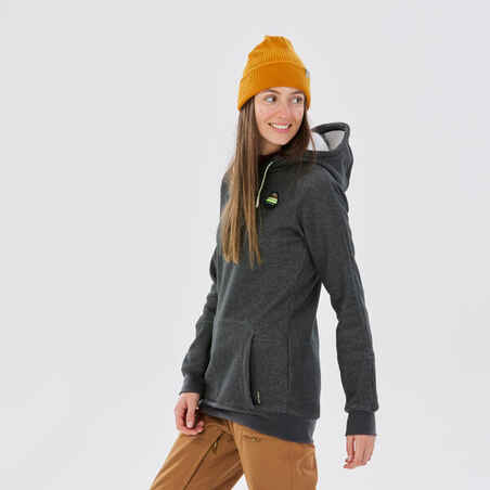 Γυναικείο φούτερ με κουκούλα για snowboard SNB HDY - Γκρι