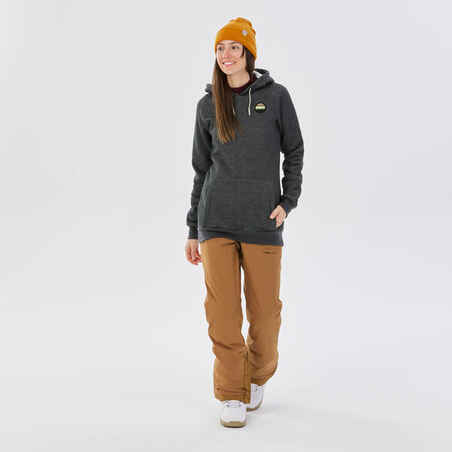 Γυναικείο φούτερ με κουκούλα για snowboard SNB HDY - Γκρι
