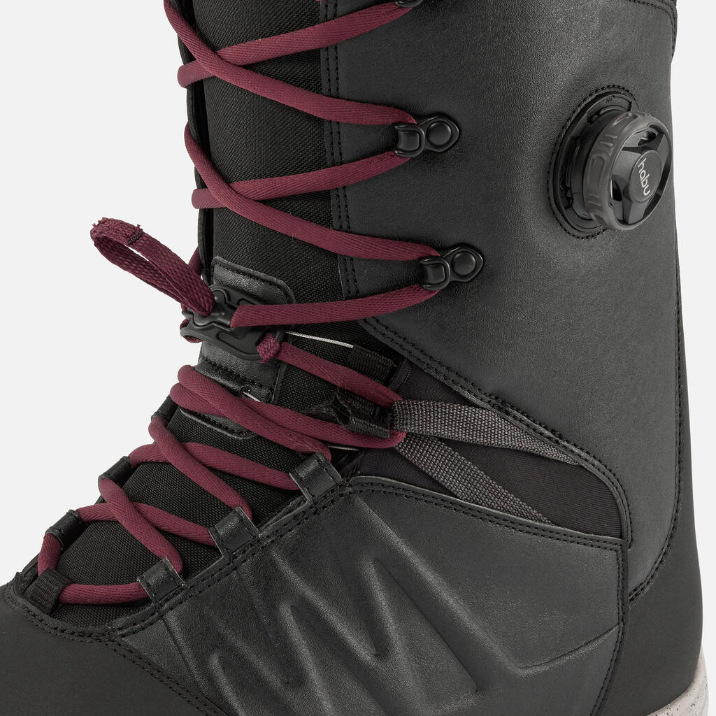 Men's hybrid snowboard boots, medium flex - Endzone black