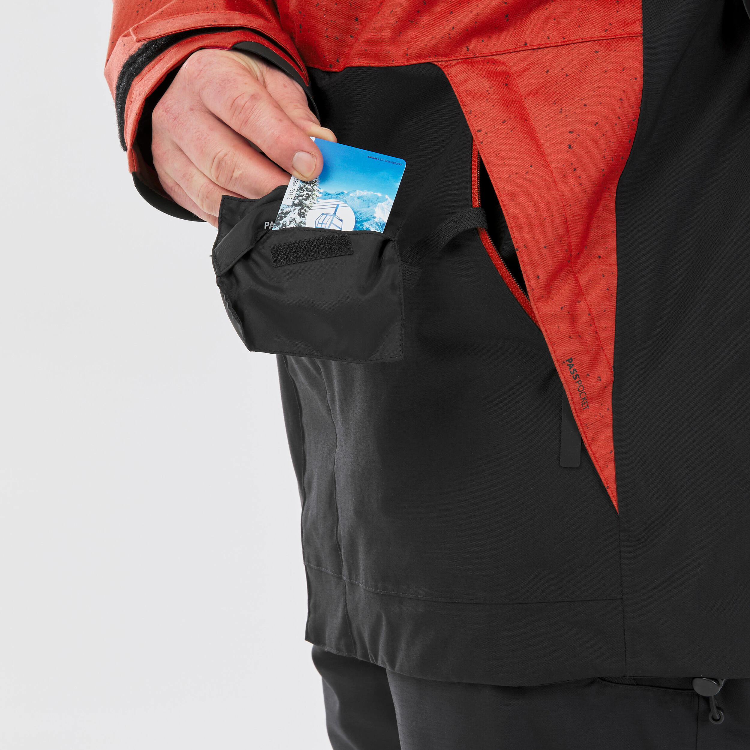 Men's Snowboard Jacket - SNB 100 Red 10/14