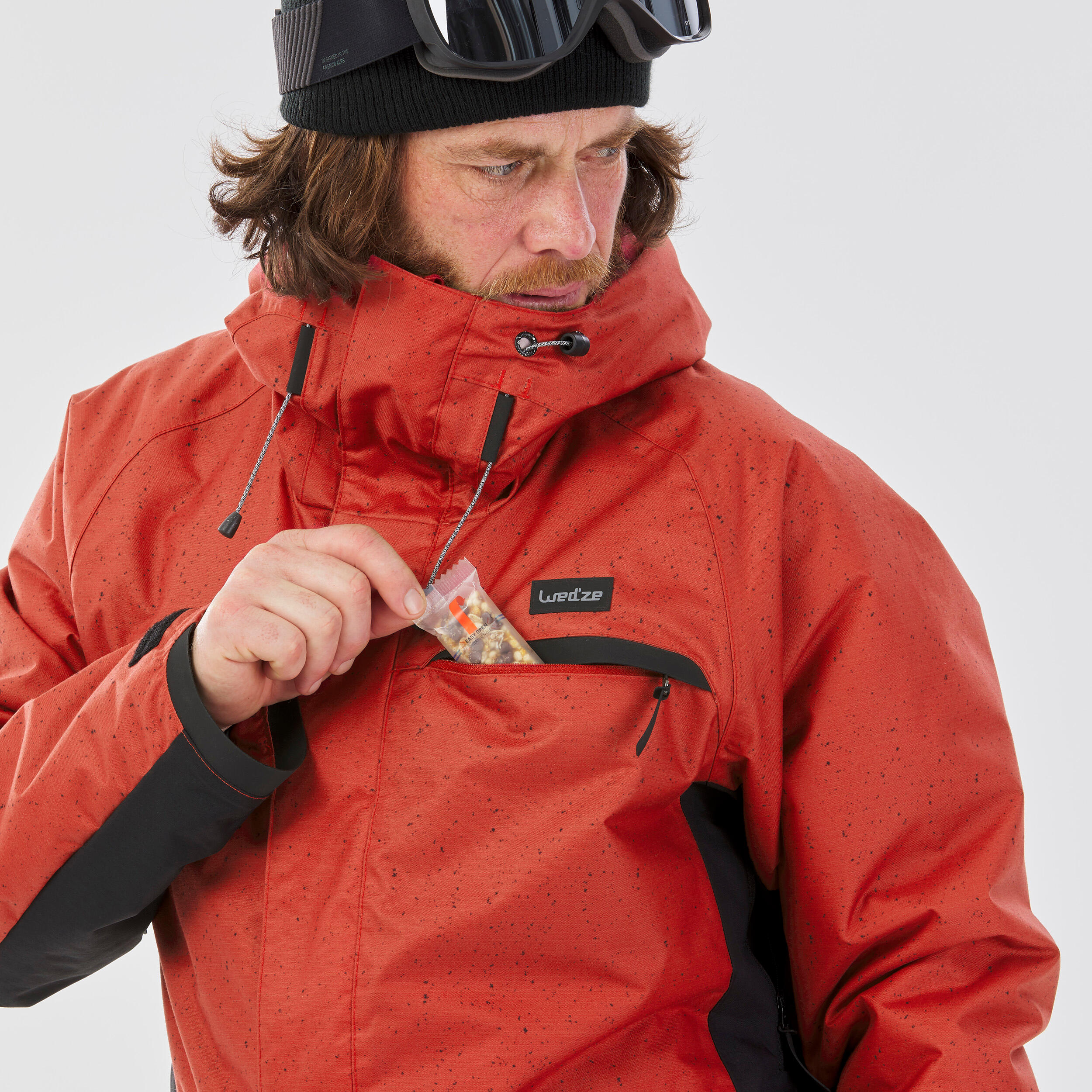 Mens red shop snowboard jacket