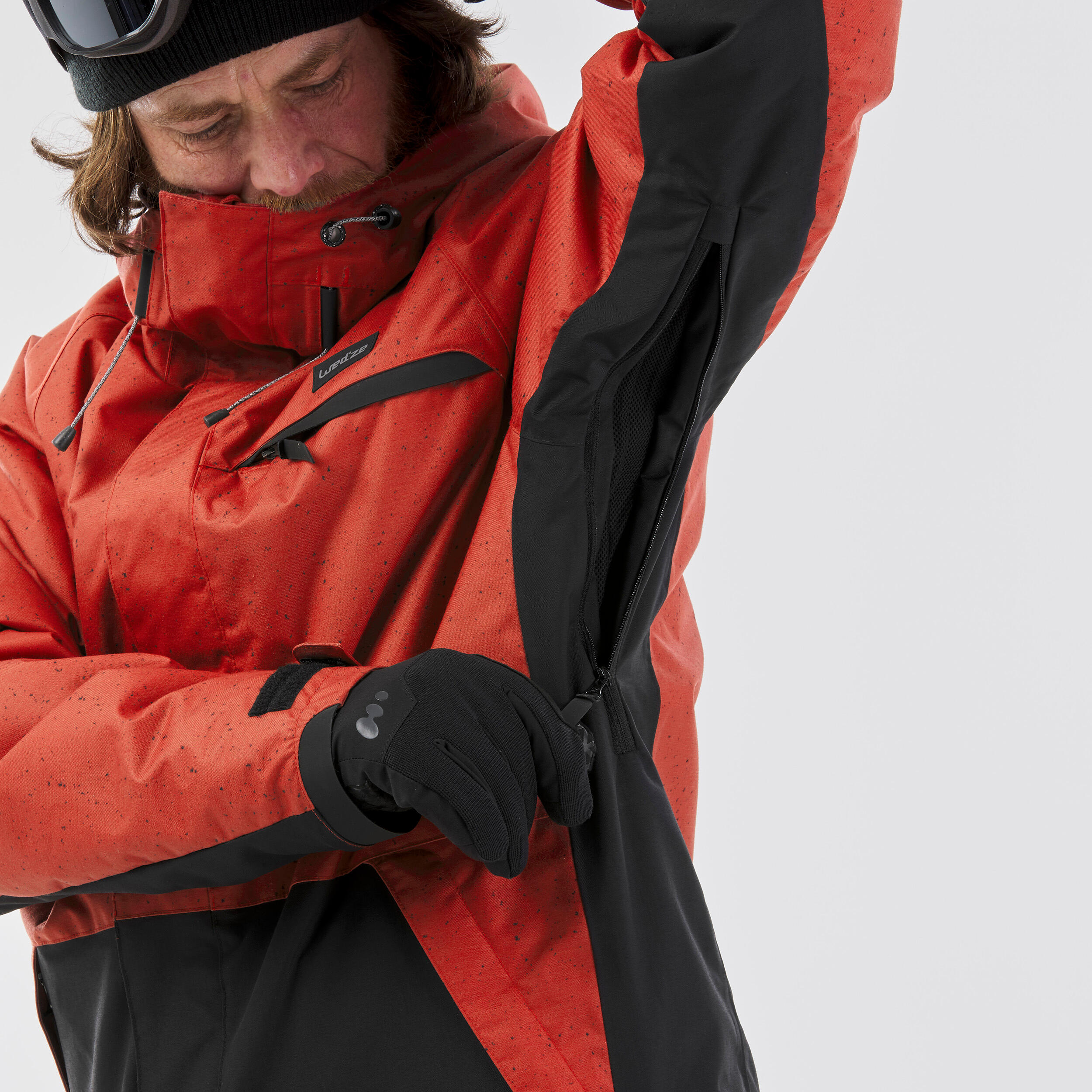 Mens red shop snowboard jacket