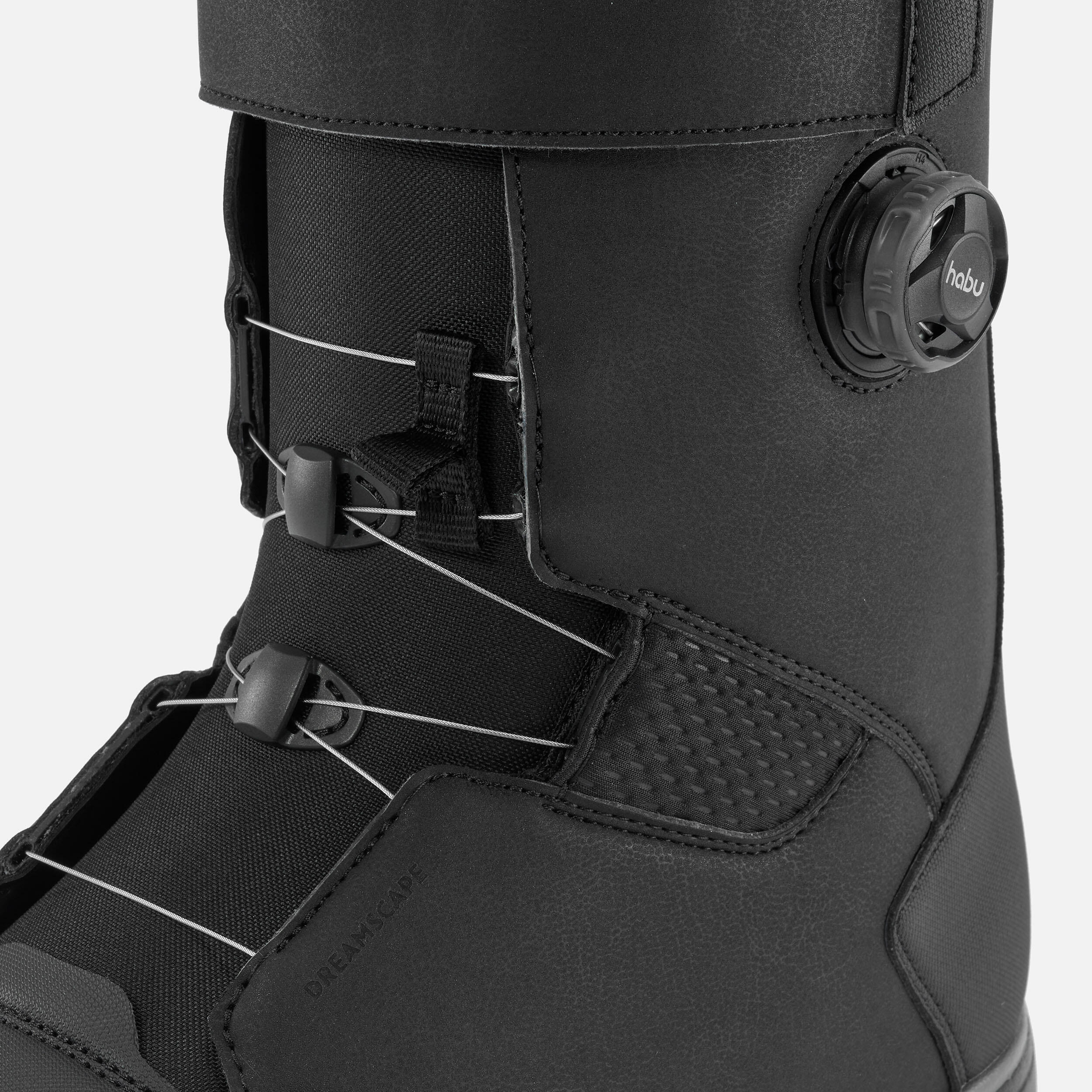 Women's snowboard boots with adjustment wheel, medium flex - ALLROAD 500 black 10/15