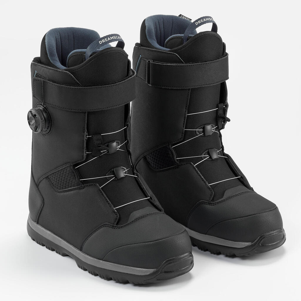 Women's snowboard boots with adjustment wheel, medium flex - ALLROAD 500 black