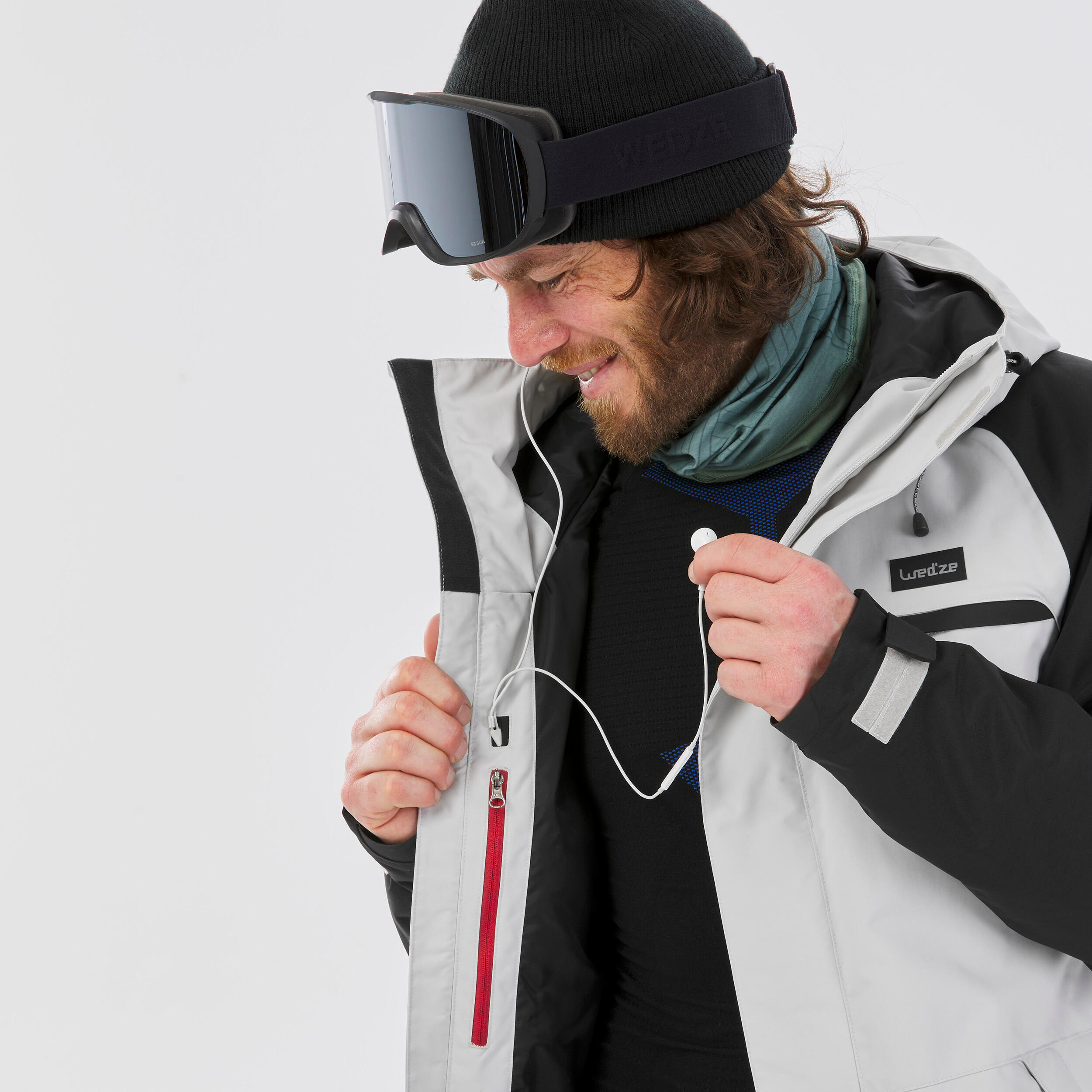 Uomo Giacca da snowboard - SNB 100 grigio