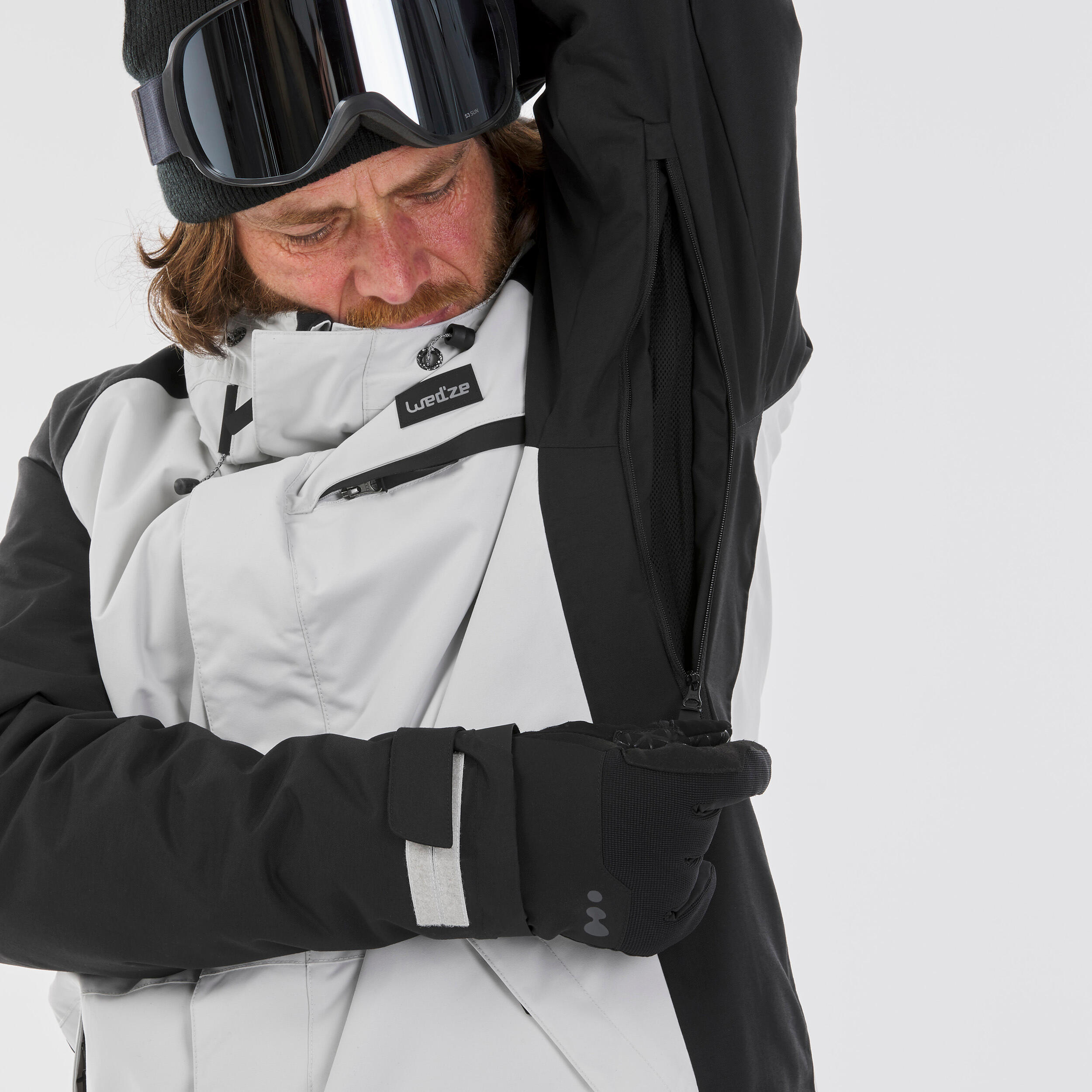 Gebraucht - Snowboardjacke Skijacke Herren - SNB 100 grau  8/15