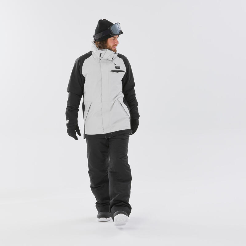 Veste snowboard Homme - SNB 100 grise