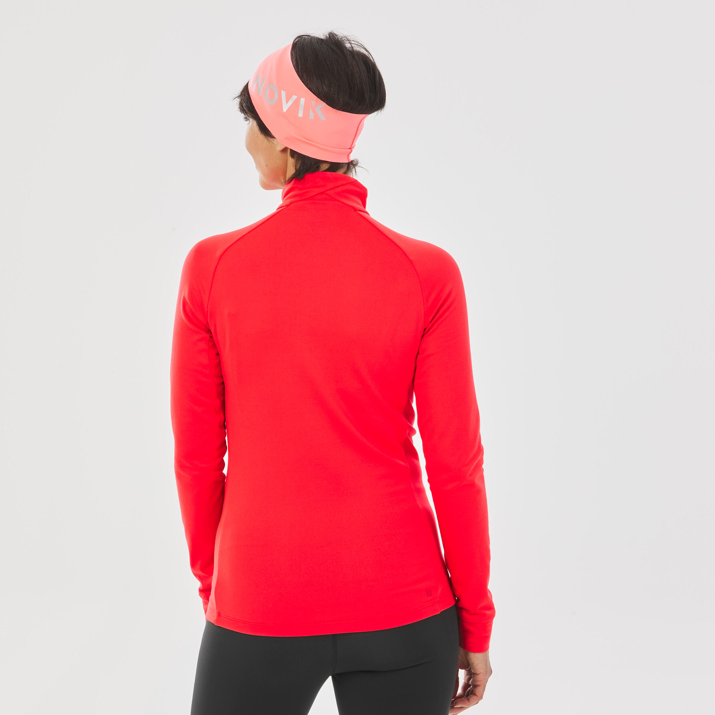 WOMEN'S LONG-SLEEVED WARM T-SHIRT - XC S TS 100 - RED 6/8