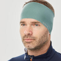 Sivo-zelena traka za glavu za skijanje 500 za odrasle