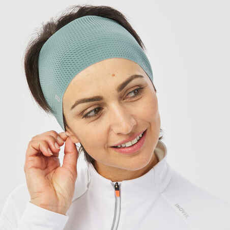 ADULT CROSS-COUNTRY SKIING HEADBAND - 500 - GREY GREEN