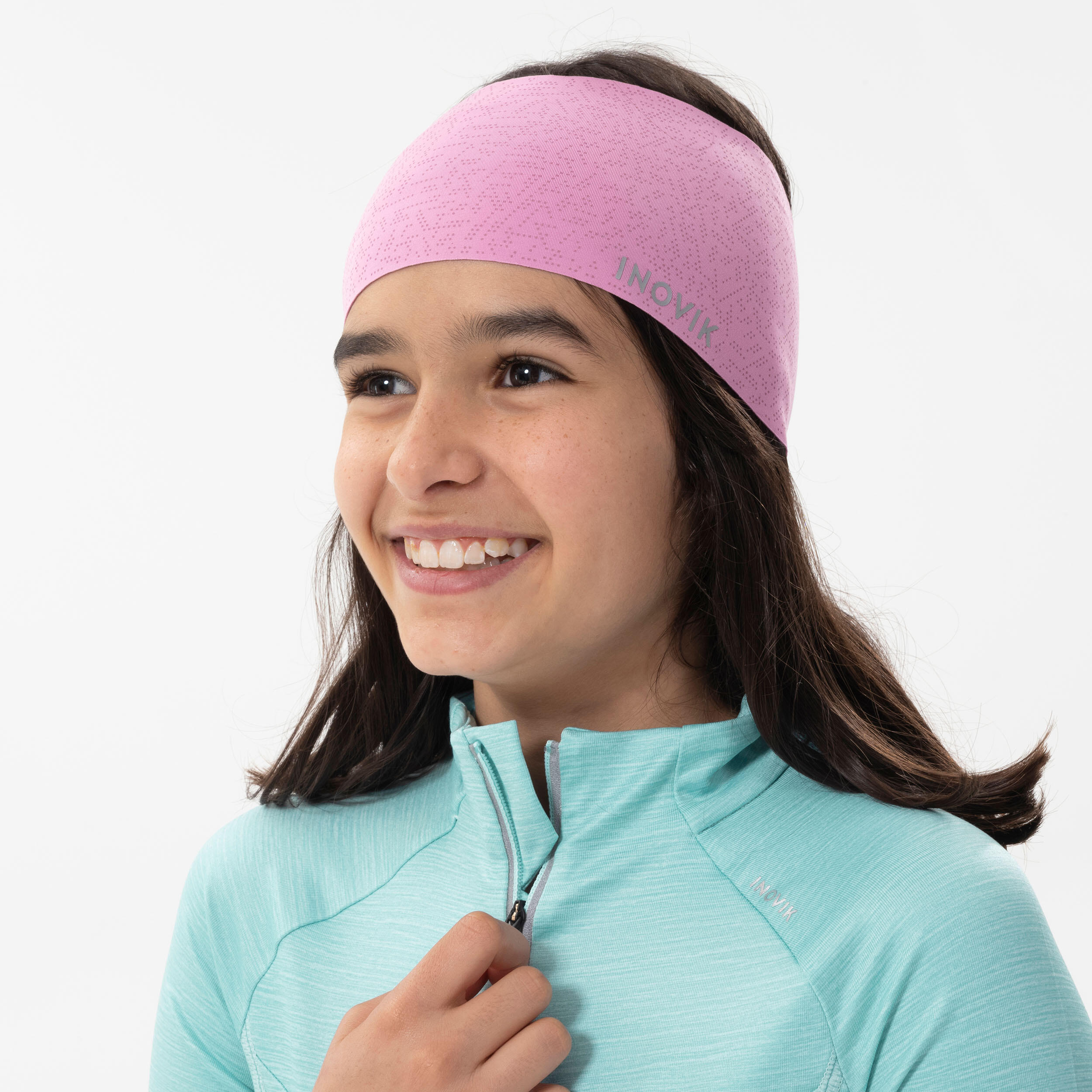Oorwarmer voor langlaufen kinderen 500 roze 3/3