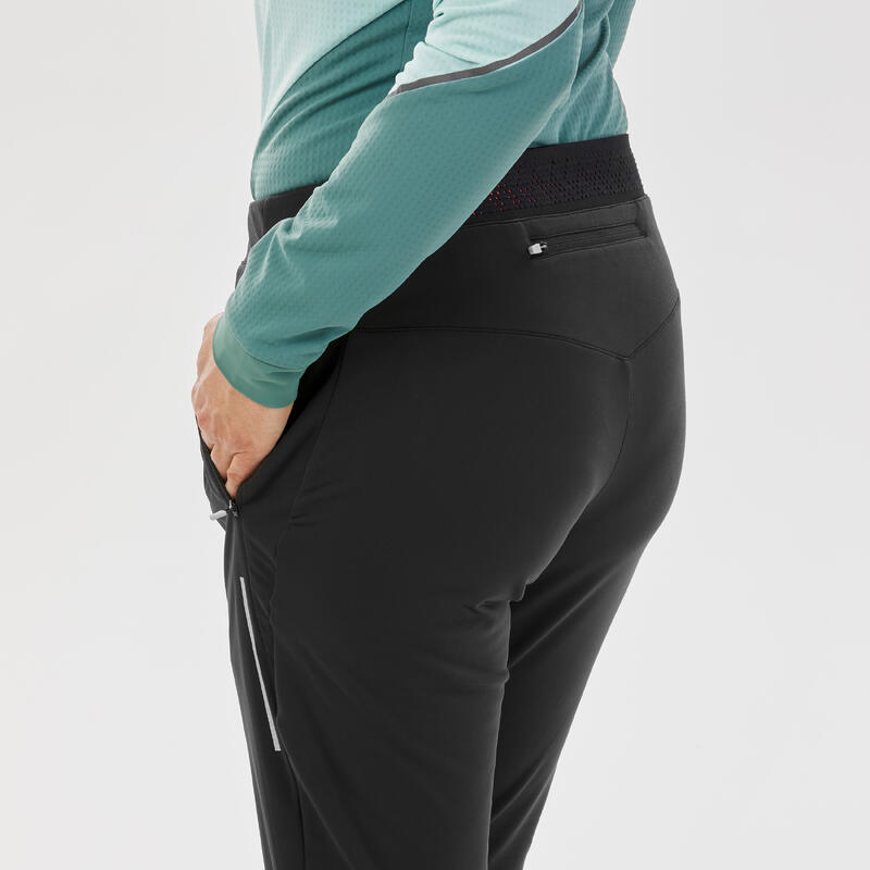 Pantaloni schi fond antivânt, XCS PANT 500 negru damă