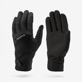 Gants de ski de fond légers et coupe-vent adulte,  XCS 900 noir