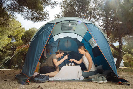 Намет Arpenaz 4.1 з палицями для кемпінгу на 4 особи 1 спальня