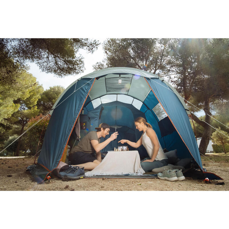 Cort Camping 4 Persoane 1 Cameră structură cu bețe ARPENAZ 4.1