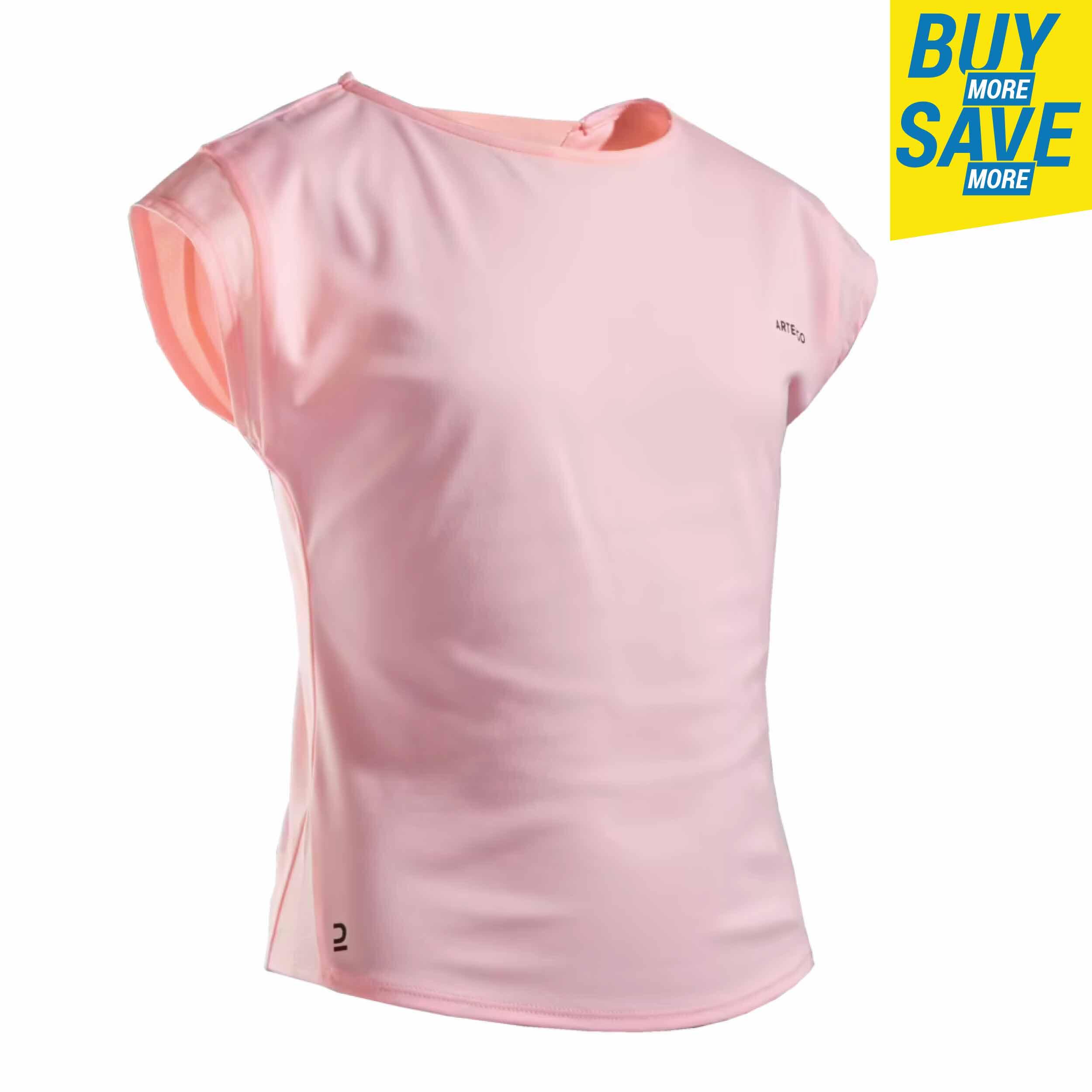 Girls Tennis T-Shirt - TTS500 Pale Peach