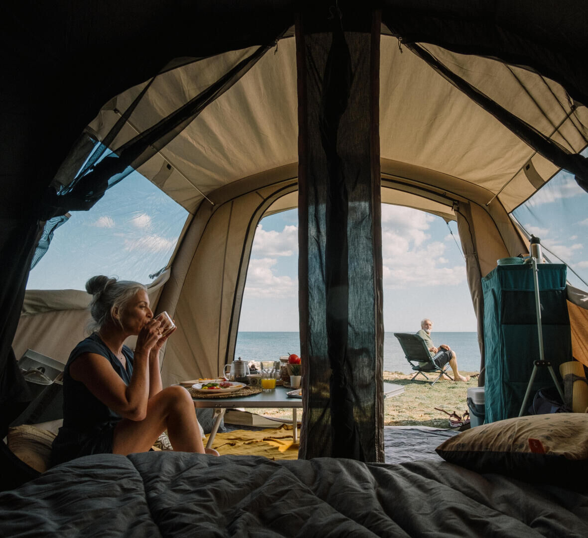 Die Pflege eines aufblasbaren Air Seconds Zeltes