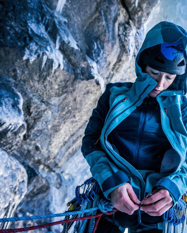 Casaco Impermeável de Alpinismo Mulher EVO MOUNTAINEERING Verde
