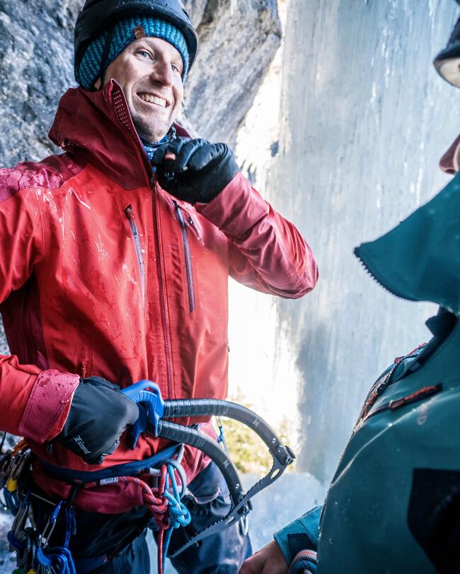 Regenjacke BERGSTEIGEN Herren wasserdicht - EVO Alpinism rot