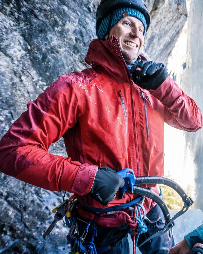 Chaqueta impermeable de ALPINISMO hombre - EVO ALPINISMO - Roja
