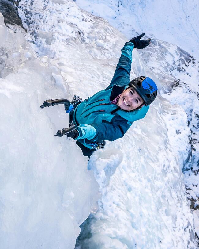 Giacca alpinismo donna ALPINISM EVO azzurra