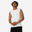 Rekbaar en mouwloos fitnessshirt voor heren 500 wit