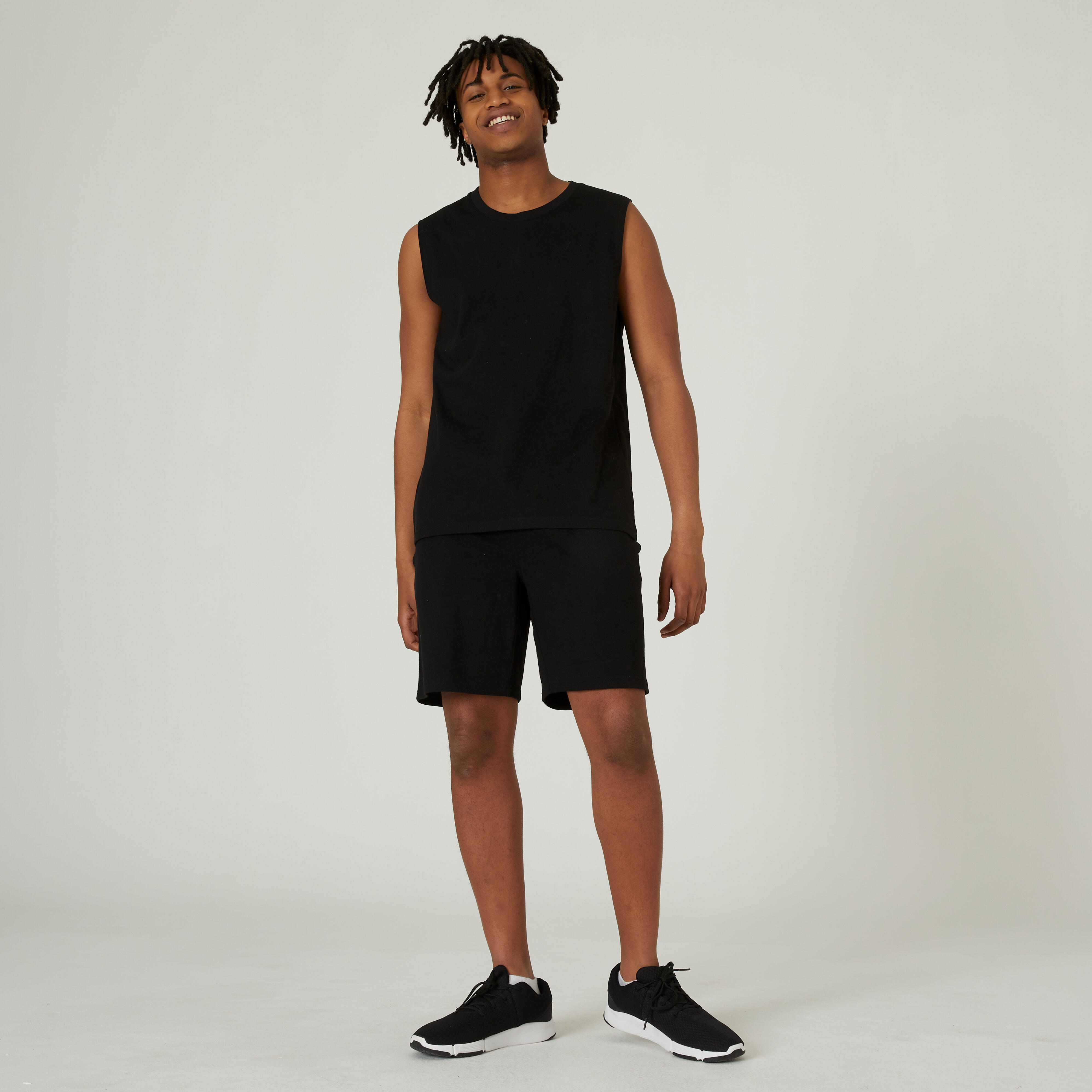 Men's Fitness Tank Top - 500 - Black - Domyos - Decathlon