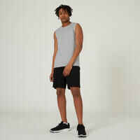 Men's Stretchy Fitness Tank Top 500 - Grey