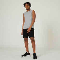 Men's Stretchy Fitness Tank Top 500 - Grey